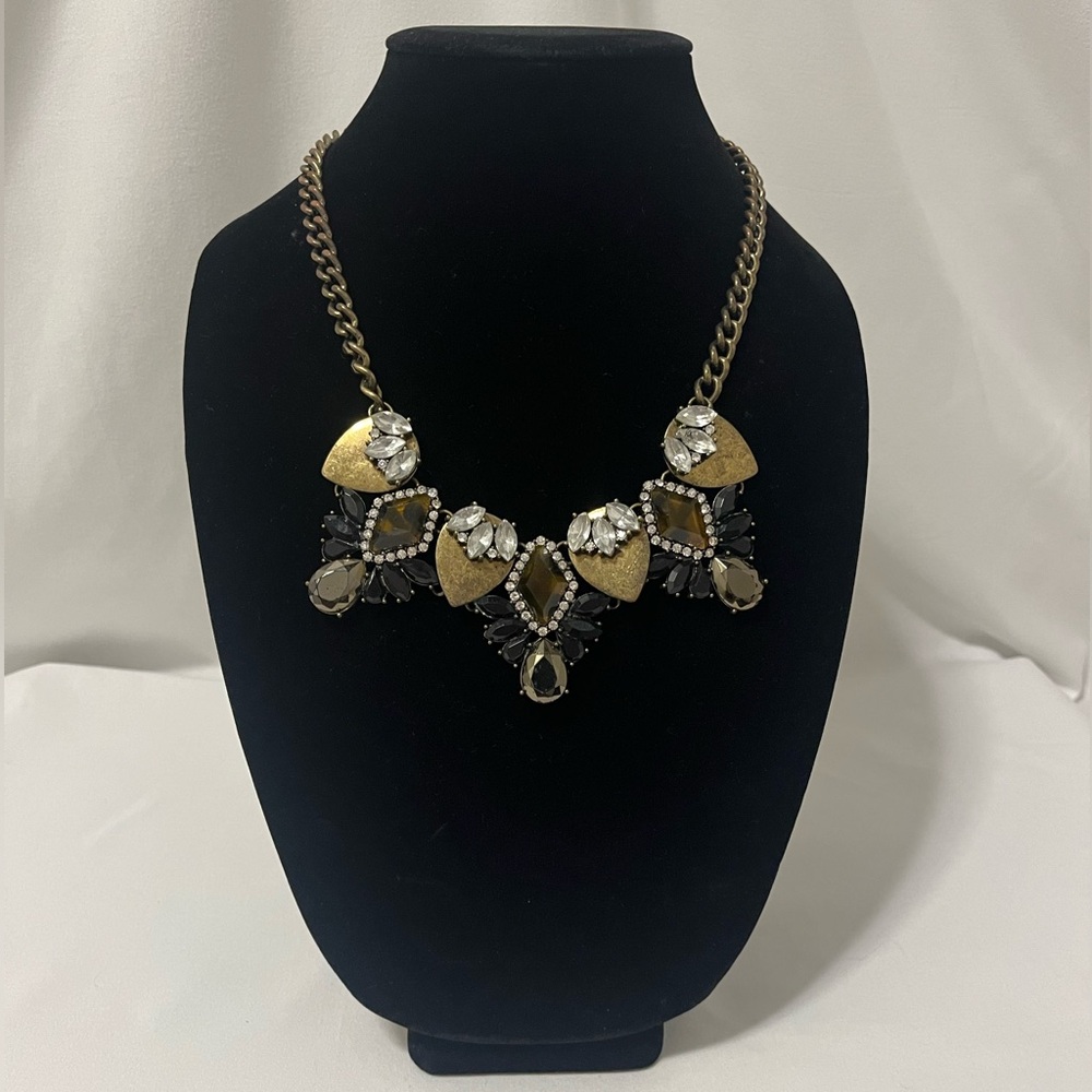 BaubleBar Tortoiseshell and Brass Bib Necklace